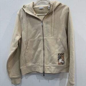 Burberry Tan Zip-Up Hoodie